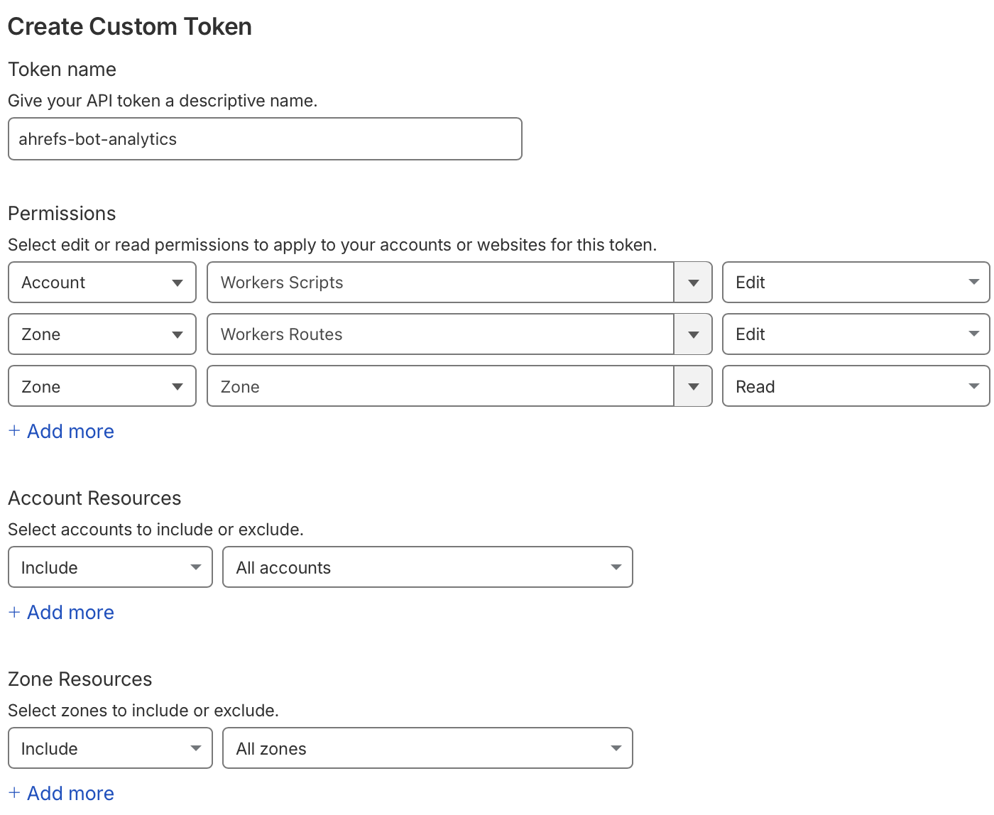 Token Configuration